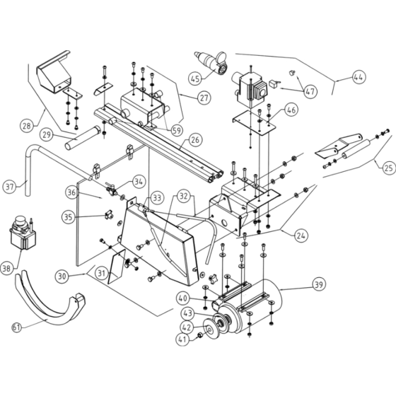 Cutting Head Assembly for Norton Clipper CHW Table Saw