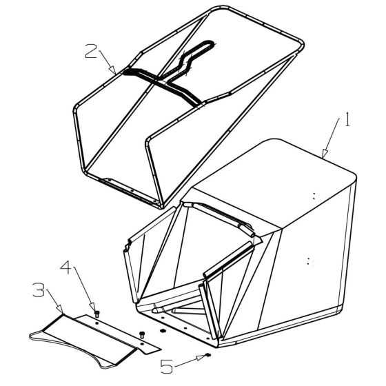 Bag Catcher (18") Assembly for Morrison Classic (2012 Dec 467983) Push Mower