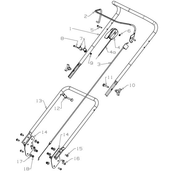 Handle Assembly for Morrison Classic (2012 Dec 467983) Push Mower