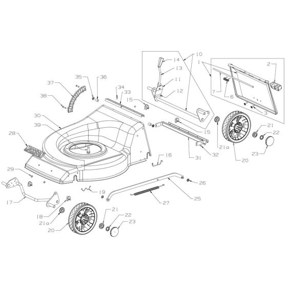 Deck Assembly for Morrison Classic (2012 Dec 467983) Push Mower