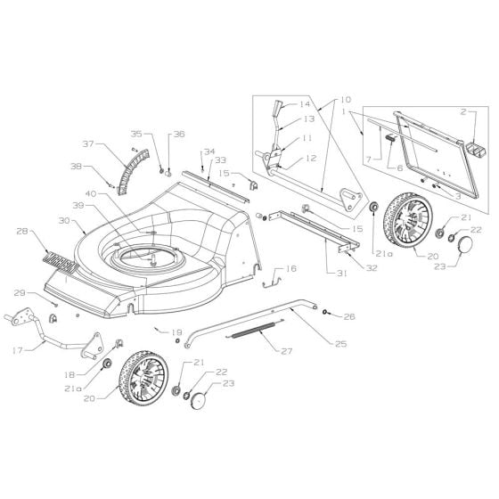 Deck Assembly for Morrison Classic (2014 Dec 478970) Push Mower