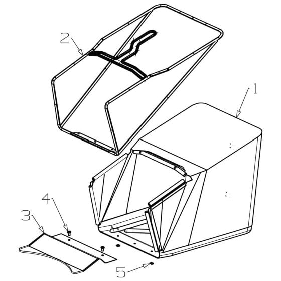 Bag Catcher (18") Assembly for Morrison Classic (2015 Dec 464932) Push Mower