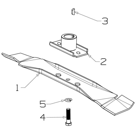 Blade (460mm) Assembly for Morrison Classic L (2018 Dec 465723) Push Mower