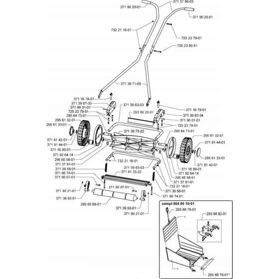 Product Complete for Husqvarna CLASSIC MANUELL Lawn Mowers