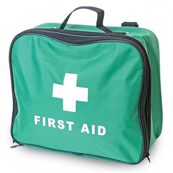 General Purpose First Aid Bag 5 Internal Compartments 28 x 24 x 11cms Green