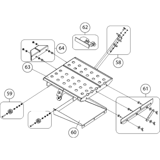 Table Assembly for Norton Clipper CM401-230V Table Saw