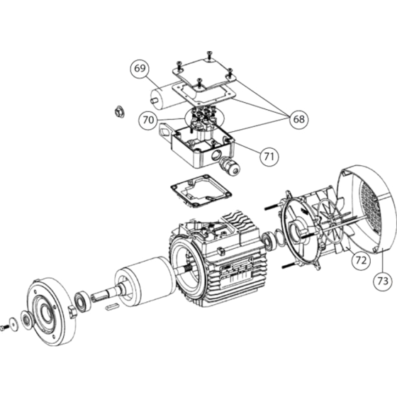 Motor Assembly for Norton Clipper CM401-230V Table Saw