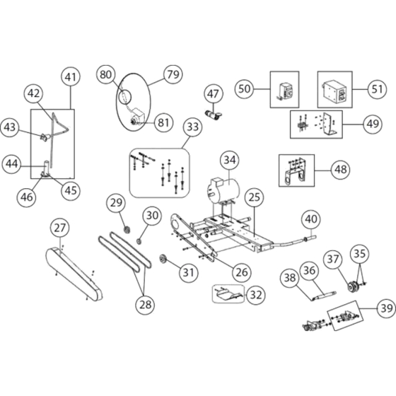 Blade Guard Assembly for Norton Clipper CM401-400V Table Saw