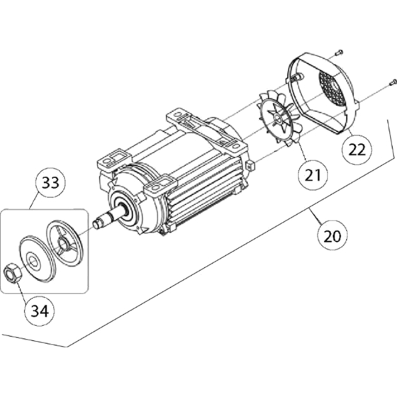 Motor Assembly for Norton Clipper CM42-230V-UK Table Saw