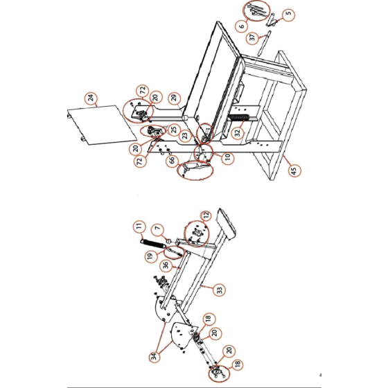 Frame Assembly for Norton Clipper CM501-400V-600mm Table Saw