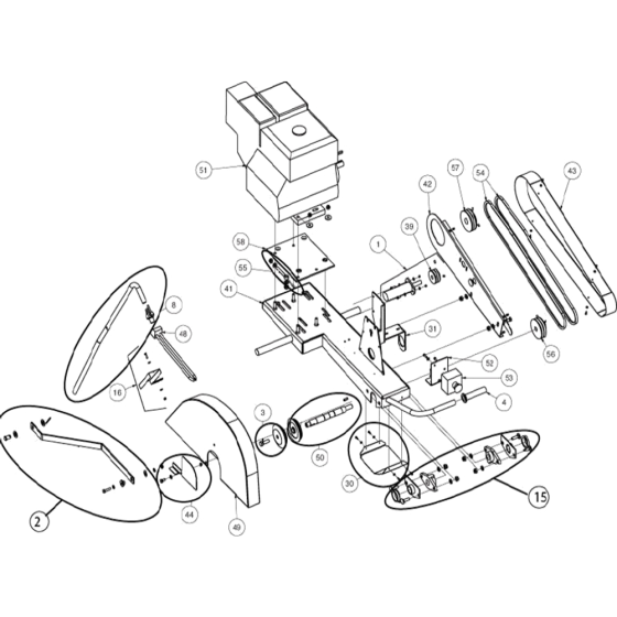 Cutting Head Assembly for Norton Clipper CM501-P6.5 Table Saw