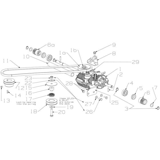 Gearbox Assembly for Masport Contractor (2017 Apr 478751) Mower