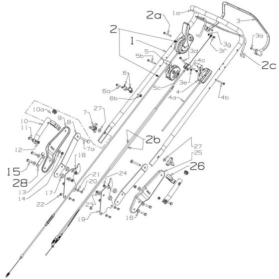 Handle Assembly for Masport Contractor (2019 Sep 465792) Mower