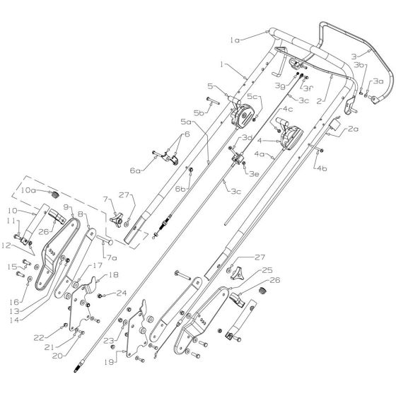 Handle Assembly for Morrison Contractor (2017 Dec 467799) Commercial Mower