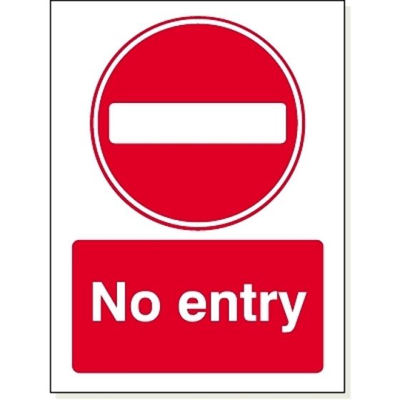 No Entry 3mm Foamex