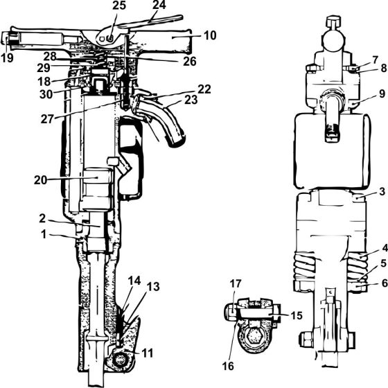 Trigger for Chicago Pneumatic CP1230 Breaker - Replaces F814725