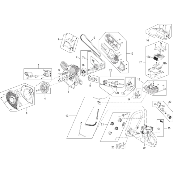 Kits Overview Assembly for Norton Clipper CP512 Disc Cutter