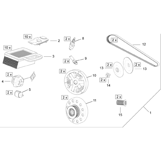 Batch Of Parts for Norton Clipper CP512 Disc Cutter