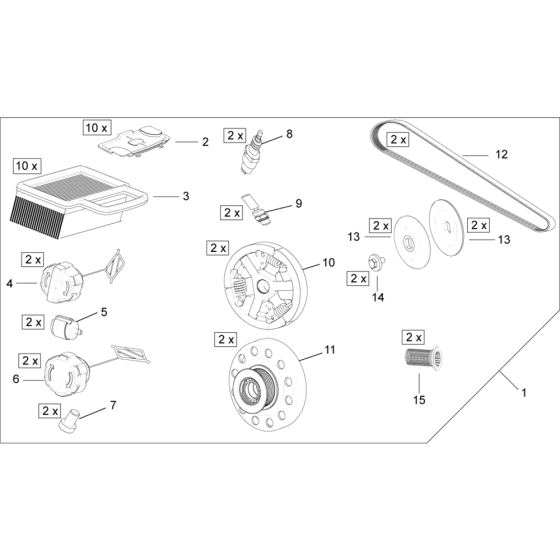 Batch Of Parts for Norton Clipper CP512-iLube Disc Cutter