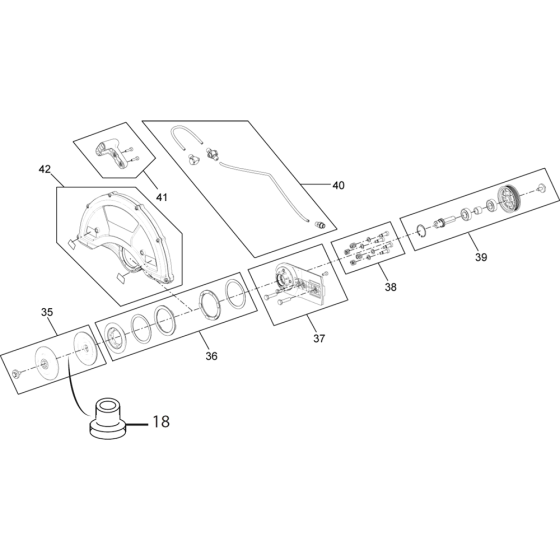 Blade Guard Assembly for Norton Clipper CP514-iLube Disc Cutter