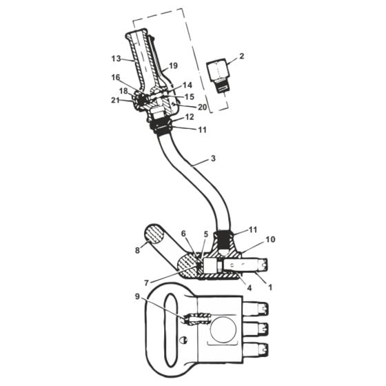 Lock Nut for Chicago Pneumatic CP6 Scabbler  - F064909