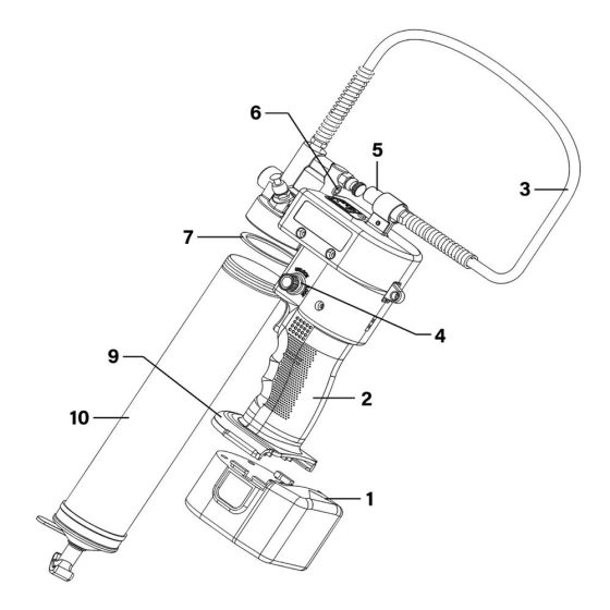 Main Body Assembly for Sealey CPG12V Grease Gun