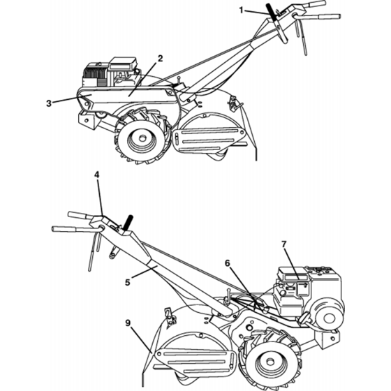 Decals for Husqvarna CRT 35 Cultivator/Tiller