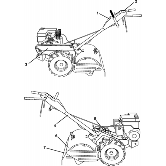 Decals for Husqvarna CRT 61 Cultivator/Tiller