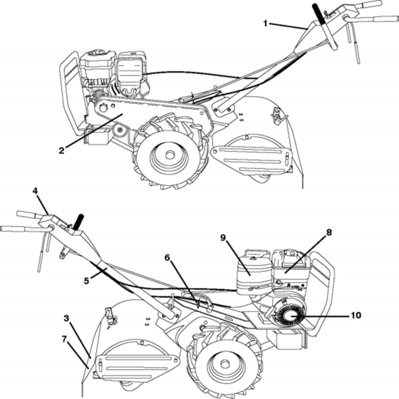 Decals for Husqvarna CRT 81 Cultivator/Tiller