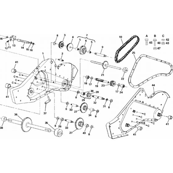 Transmission Assembly for Husqvarna CRT 83 Cultivator/Tiller