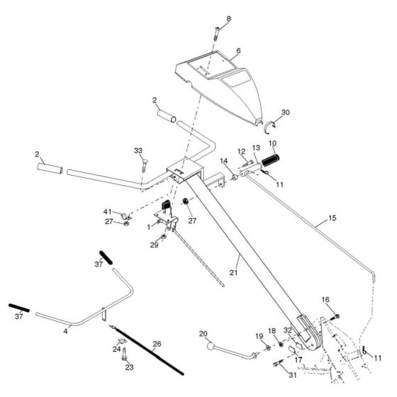 Handle Assembly for Husqvarna CRT 1350 LS Cultivator/Tiller