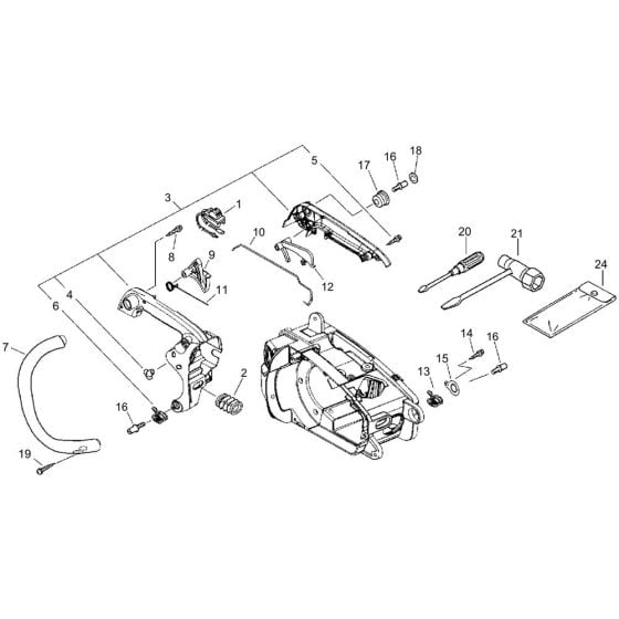 Handle, Tools (S/N 36069195) for ECHO CS-2600ES Chainsaw