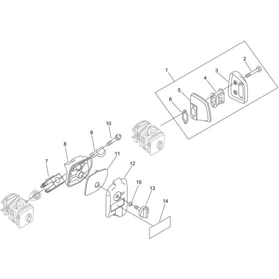 Air Cleaner, Muffler for ECHO CS-260T Chainsaw