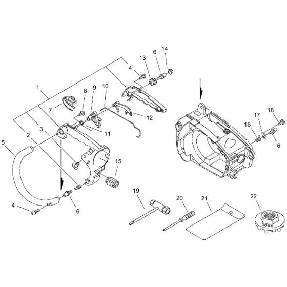 Handle, Tools (S/N 36004890) for ECHO CS-260T Chainsaw