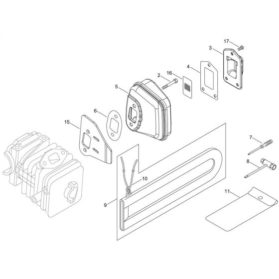 Muffler for ECHO CS-280WES Chainsaw