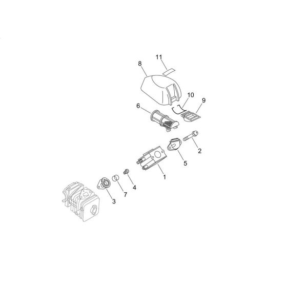 Air Cleaner, Carburettor for ECHO CS-281WES Chainsaw