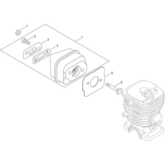 Muffler for ECHO CS-310ES Chainsaw