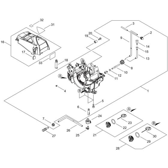 Engine Cover for ECHO CS-3510AC Chainsaw