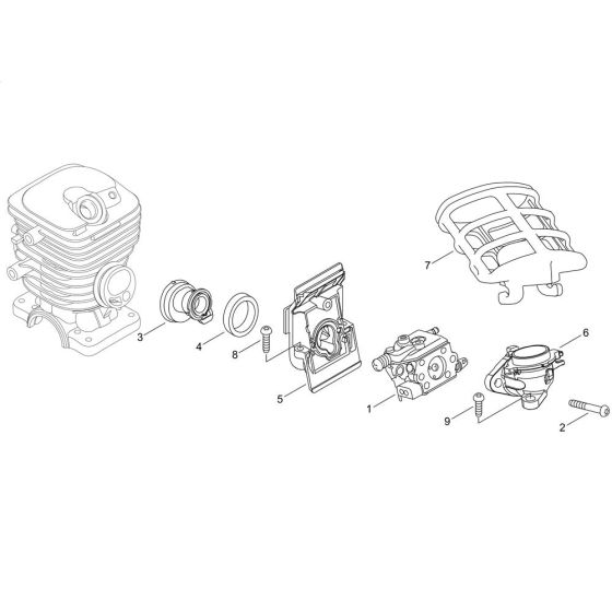 Air Cleaner, Carburettor for ECHO CS-352ES Chainsaw