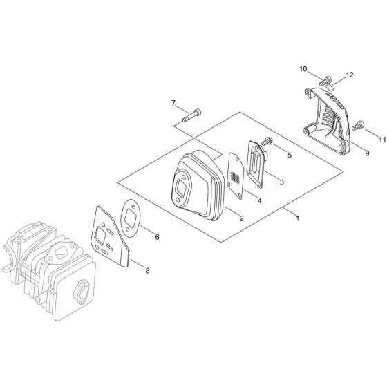 Muffler for ECHO CS-355T Chainsaw