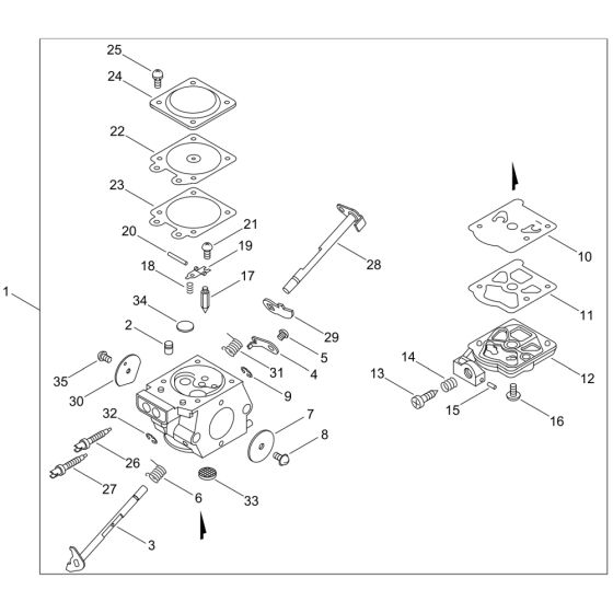 Carburettor for ECHO CS-362TES Chainsaw