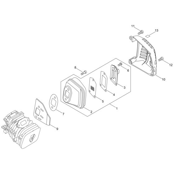 Muffler for ECHO CS-362TES Chainsaw