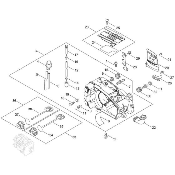 Engine Cover for ECHO CS-362WES Chainsaw