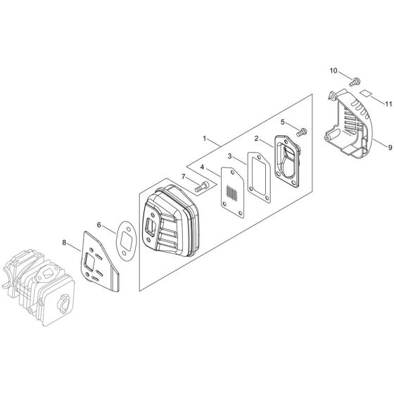 Muffler for ECHO CS-362WES Chainsaw