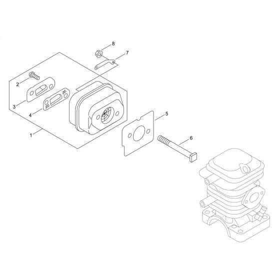 Muffler for ECHO CS-420EMS Chainsaw