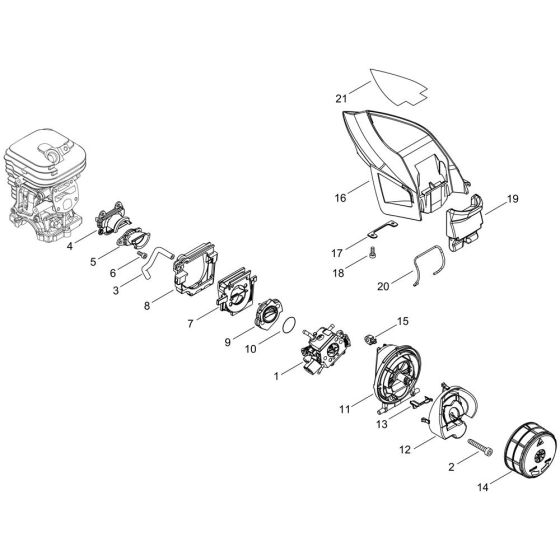 Air Cleaner, Carburettor for ECHO CS-4510ES Chainsaw