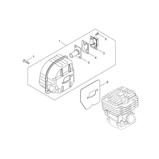 Muffler for ECHO CS-490ES Chainsaw