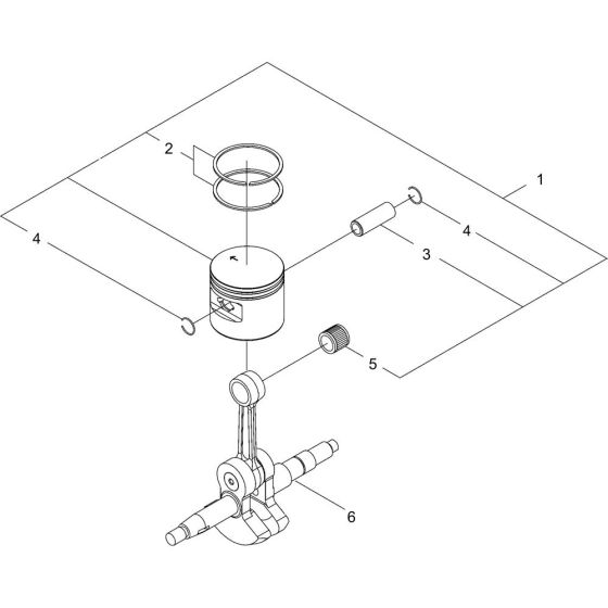 Crankshaft, Piston for ECHO CS-500ES Chainsaw