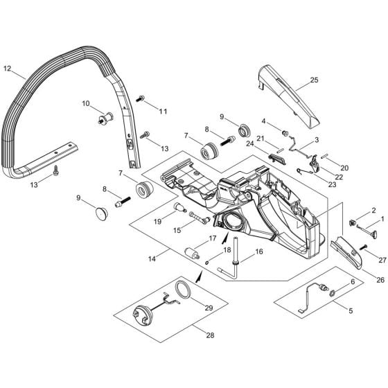 Handle for ECHO CS-501SX Chainsaw