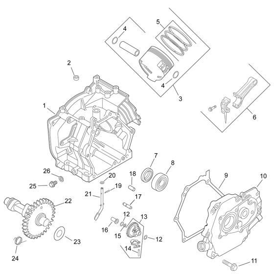 CrankCase for Kohler CS10 Engines